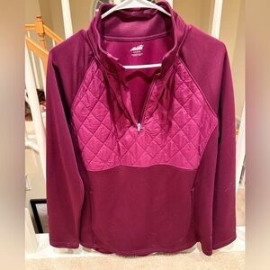 Avia Women's Burgundy and Magenta Quilted Pullover